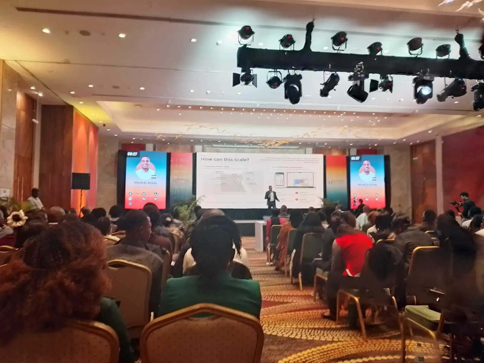 Finalist pitching to judges at the Africa's Business Heroes 2026 Semi-Finals